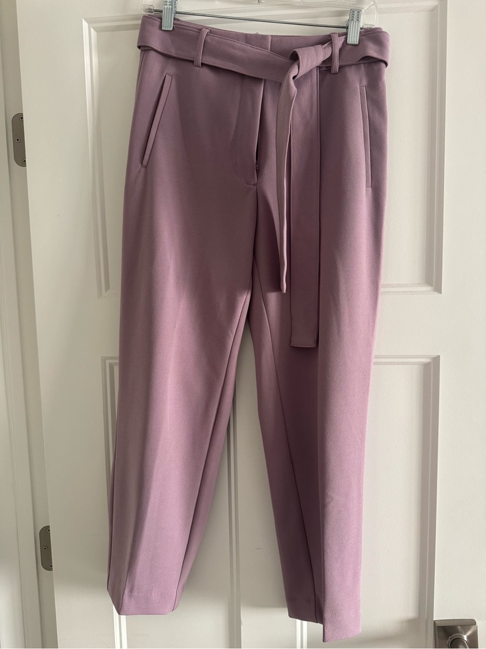 Ricki's Mauve High-Waist Belted Tailored Trousers
